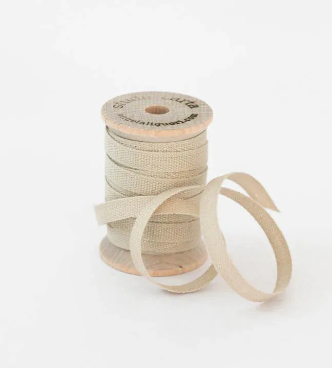 5 Yards of Cotton Ribbon on Wooden Spool