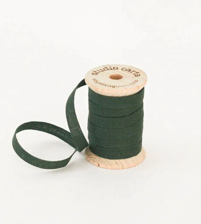5 Yards of Cotton Ribbon on Wooden Spool
