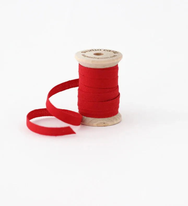 5 Yards of Cotton Ribbon on Wooden Spool