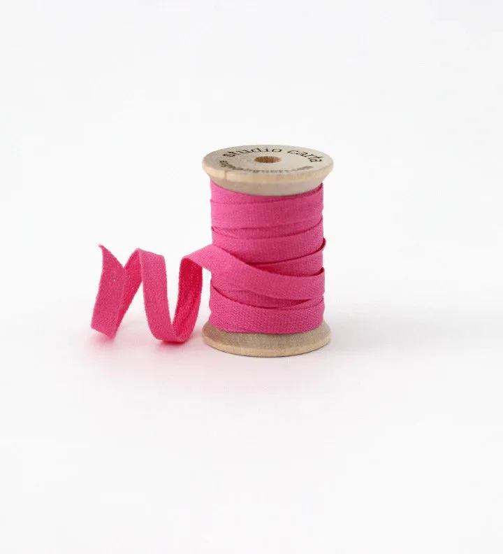 5 Yards of Cotton Ribbon on Wooden Spool