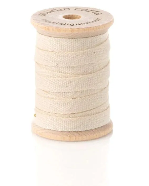 5 Yards of Cotton Ribbon on Wooden Spool