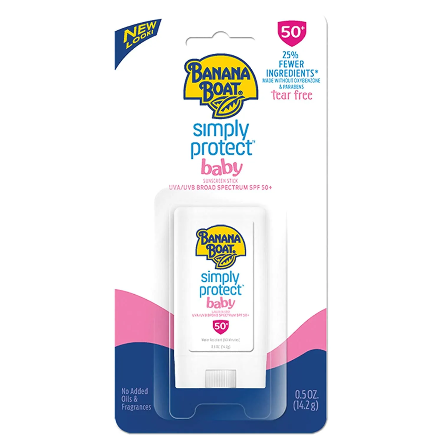 Banana Boat Simply Protect Mineral-Based Sunscreen Stick for Baby, SPF 50 , 25% Fewer Ingredients, 0.5 Oz