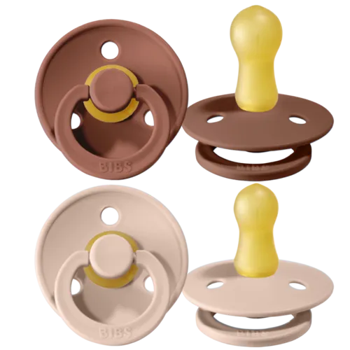 Bibs Pacifier - Blush and Woodchuck - 2 Pack