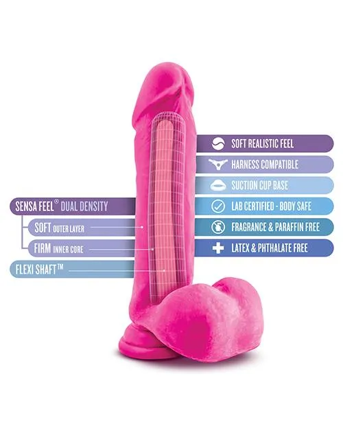 Blush Au Natural Bold Hero 8 Inch Dildo - Pink