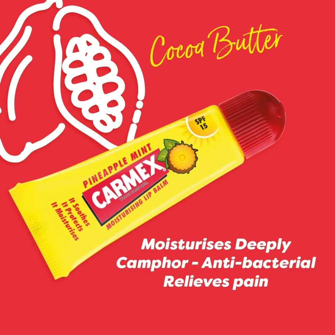 Carma Laboratories Carmex Moisturising Lip Balm Tube Pineapple Mint 10g