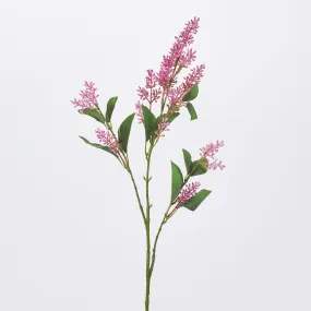 Fuchsia Pink Seeding Lilac Long Stem Faux Floral Branch Spray - 32"