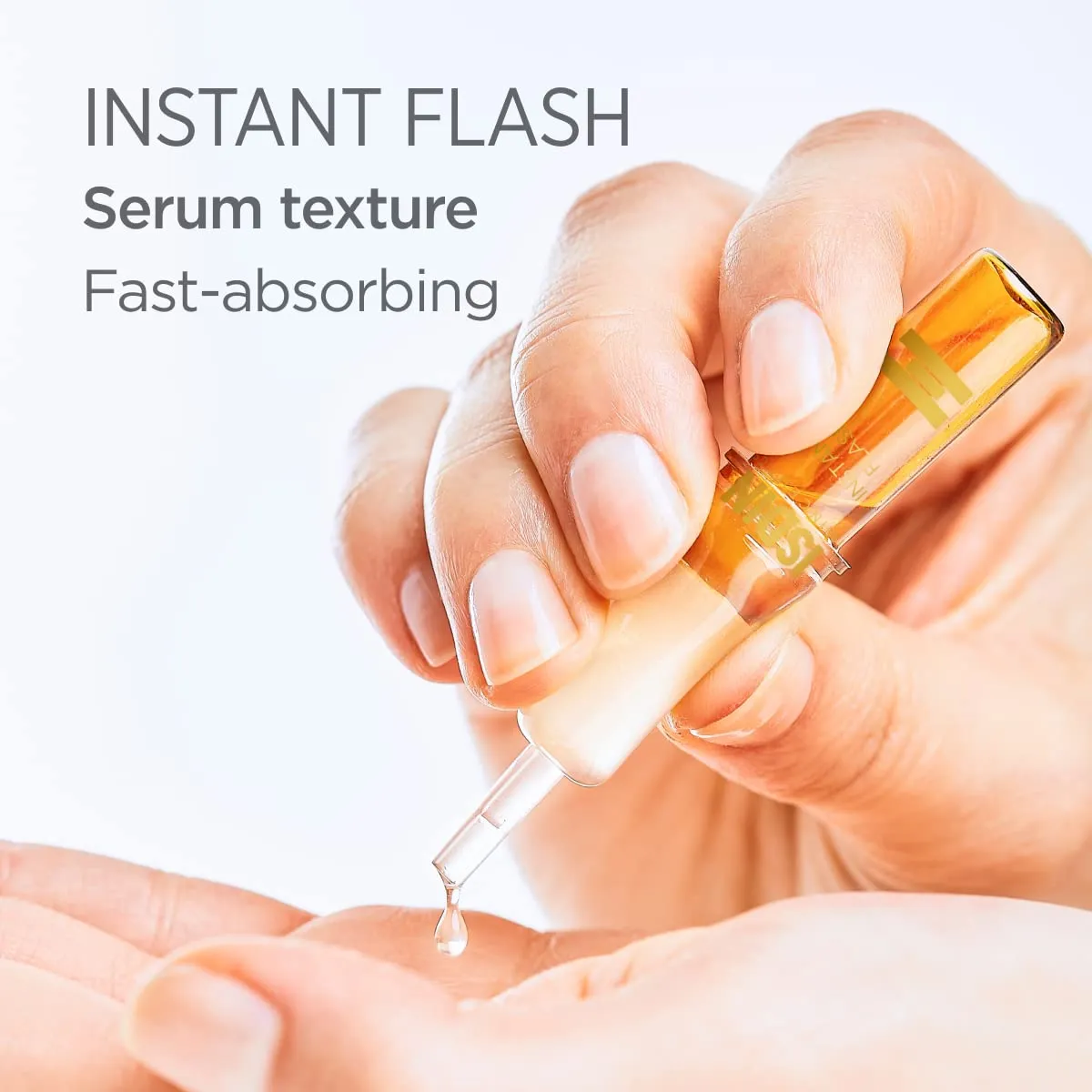 ISDIN Isdinceutics Instant Flash Firming and Lifting Serum for Face with Antioxidants and Hyaluronic Acid - 5 ampoules, 0.06FL OZ x 5