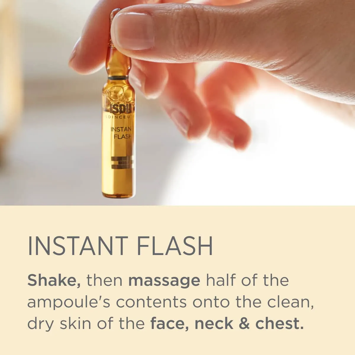 ISDIN Isdinceutics Instant Flash Firming and Lifting Serum for Face with Antioxidants and Hyaluronic Acid - 5 ampoules, 0.06FL OZ x 5