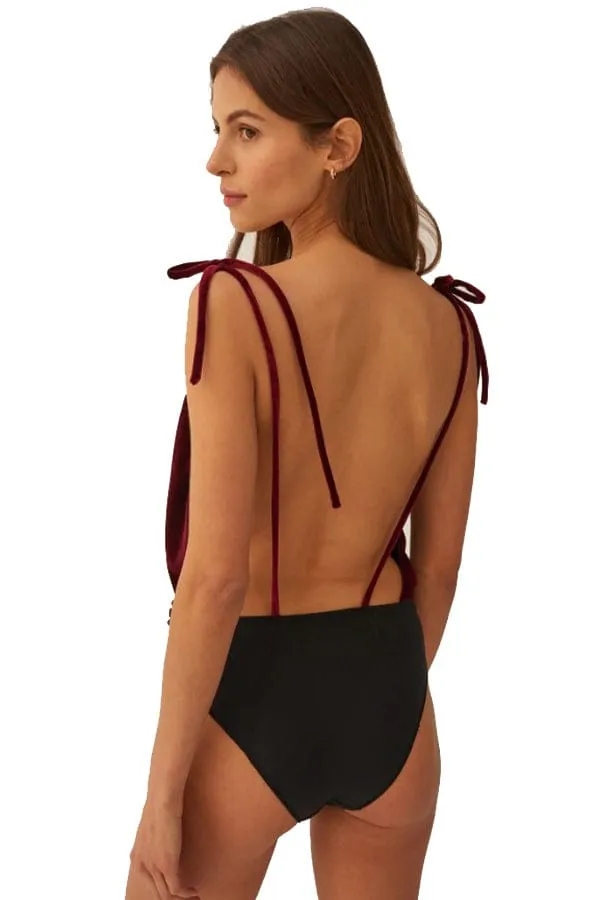 Once in a Blue Moon Bodysuit - Burgundy