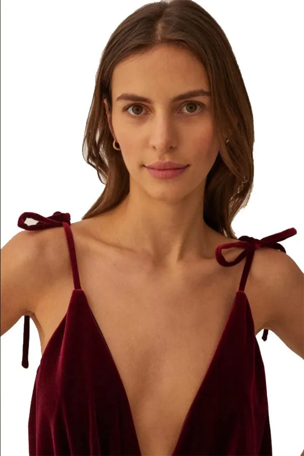 Once in a Blue Moon Bodysuit - Burgundy