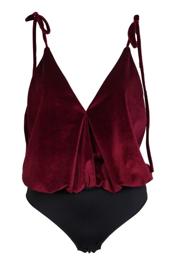 Once in a Blue Moon Bodysuit - Burgundy