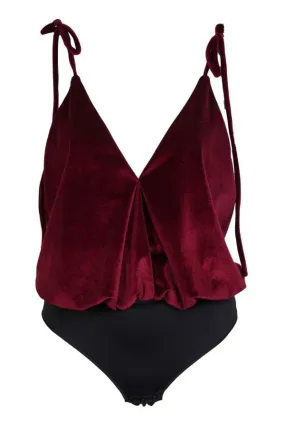Once in a Blue Moon Bodysuit - Burgundy