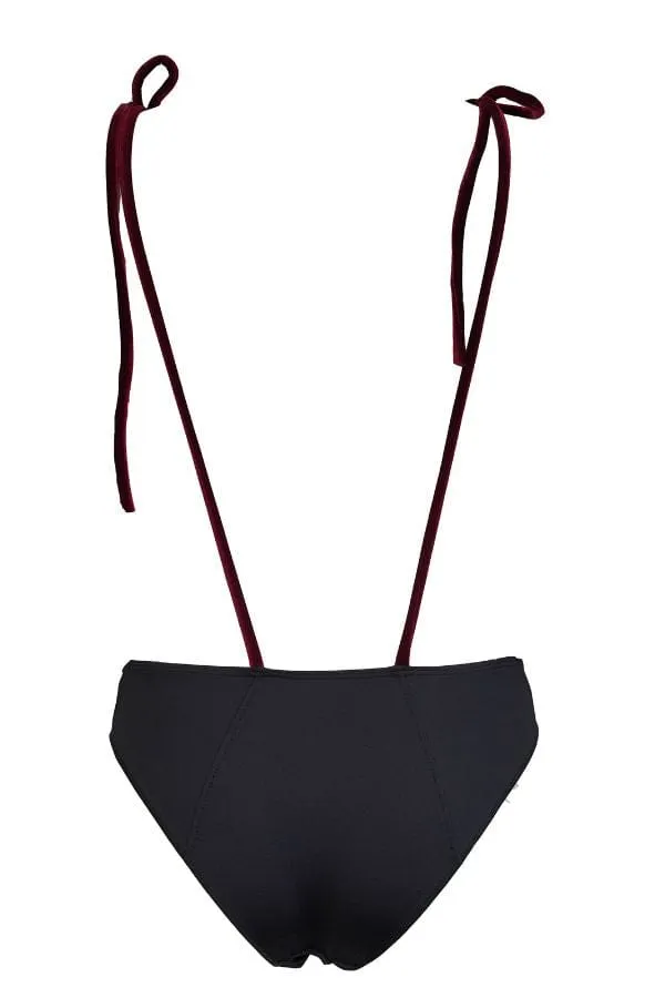 Once in a Blue Moon Bodysuit - Burgundy