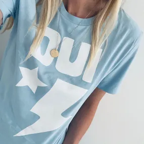 OUI Baby blue vintage tee (sample)