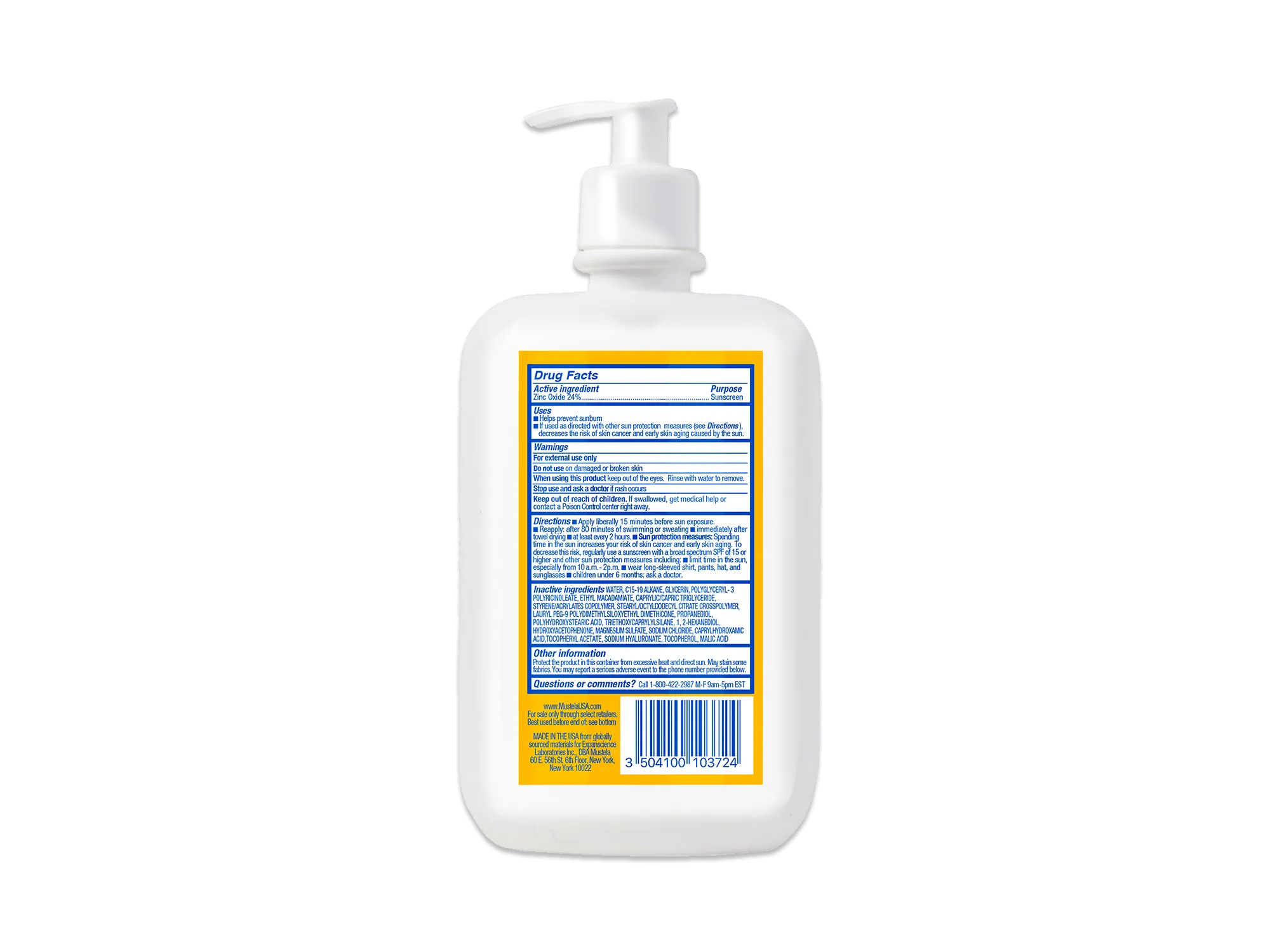 SPF 50 Mineral Sunscreen Lotion Family Size (11 oz pump)