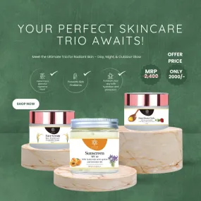 The Ultimate Trio for Radiant Skin – Day, Night, & Outdoor Glow Cream | Pack of 3