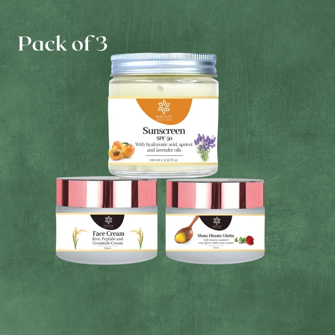 The Ultimate Trio for Radiant Skin – Day, Night, & Outdoor Glow Cream | Pack of 3