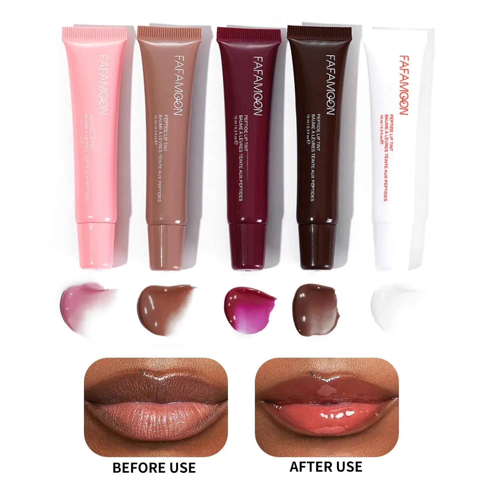 Toleet-Christmas/Thanksgiving Gift Winter Makeup Ideas 1pcs Soft Tube Mirror Lip Gloss Lip Oil Nude Brown Plumping Lip Gloss Moisturising Transparent Lipgloss Beauty Cosmetics Makeup